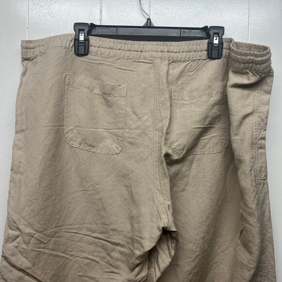 Jovie Linen Blend Beige  Capri Women's Pants Size XXL Breathable Lightweight - Picture 6 of 12